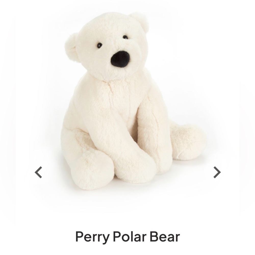 Jellycat Perry Polar Bear rare seated